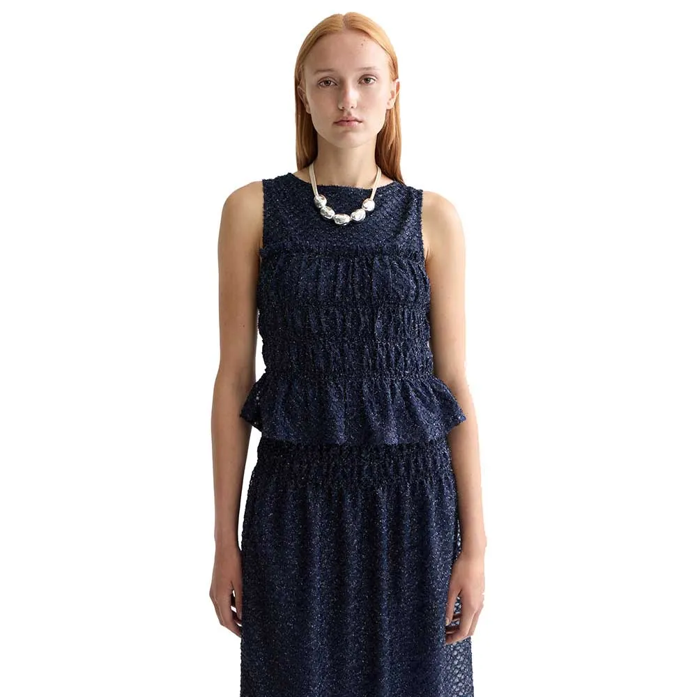 

Блузка Scotch & Soda Smocked sleeveless, синий