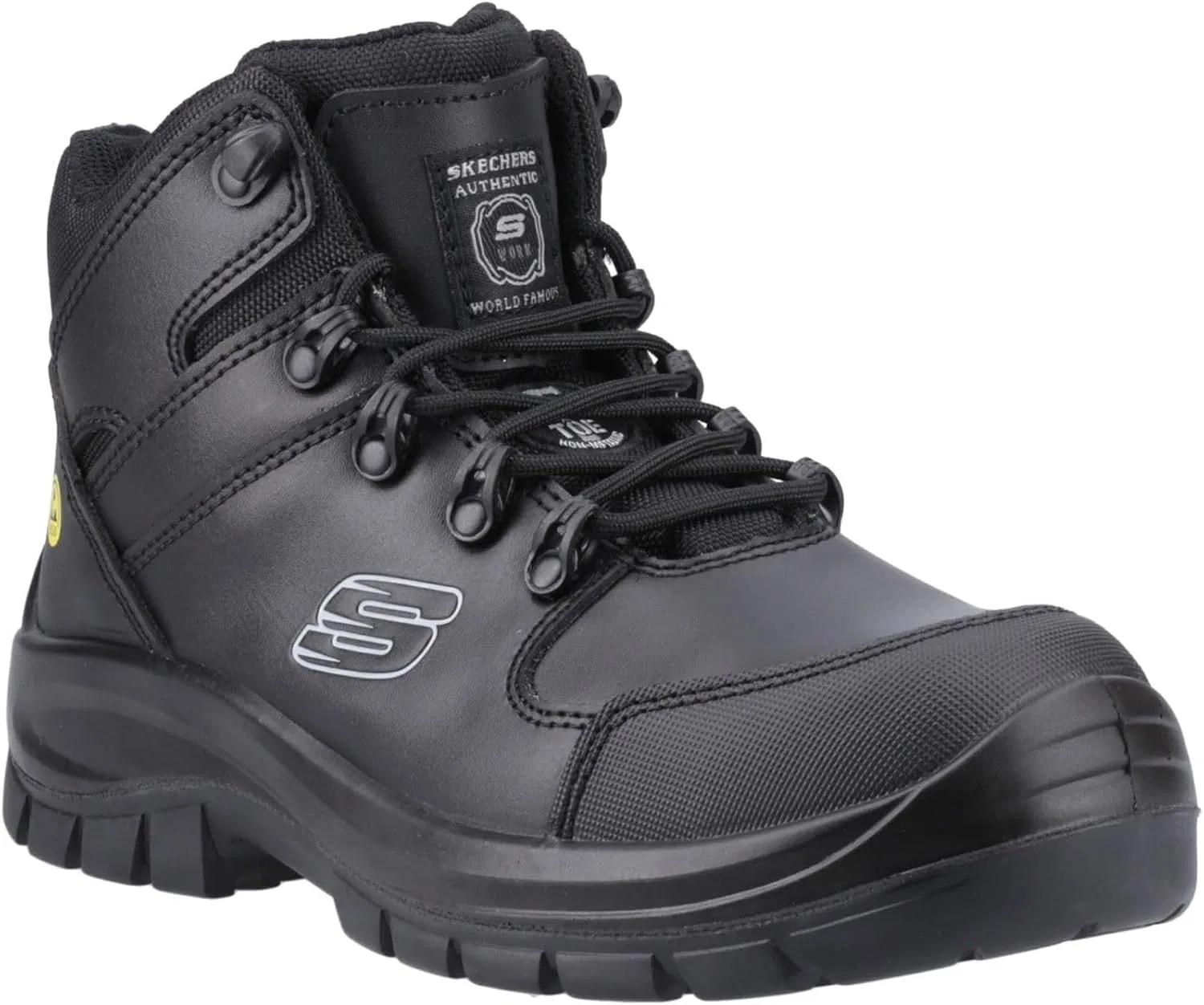 Мужские пожарные ботинки Skechers Trophus Kilram, Black Leather Textile