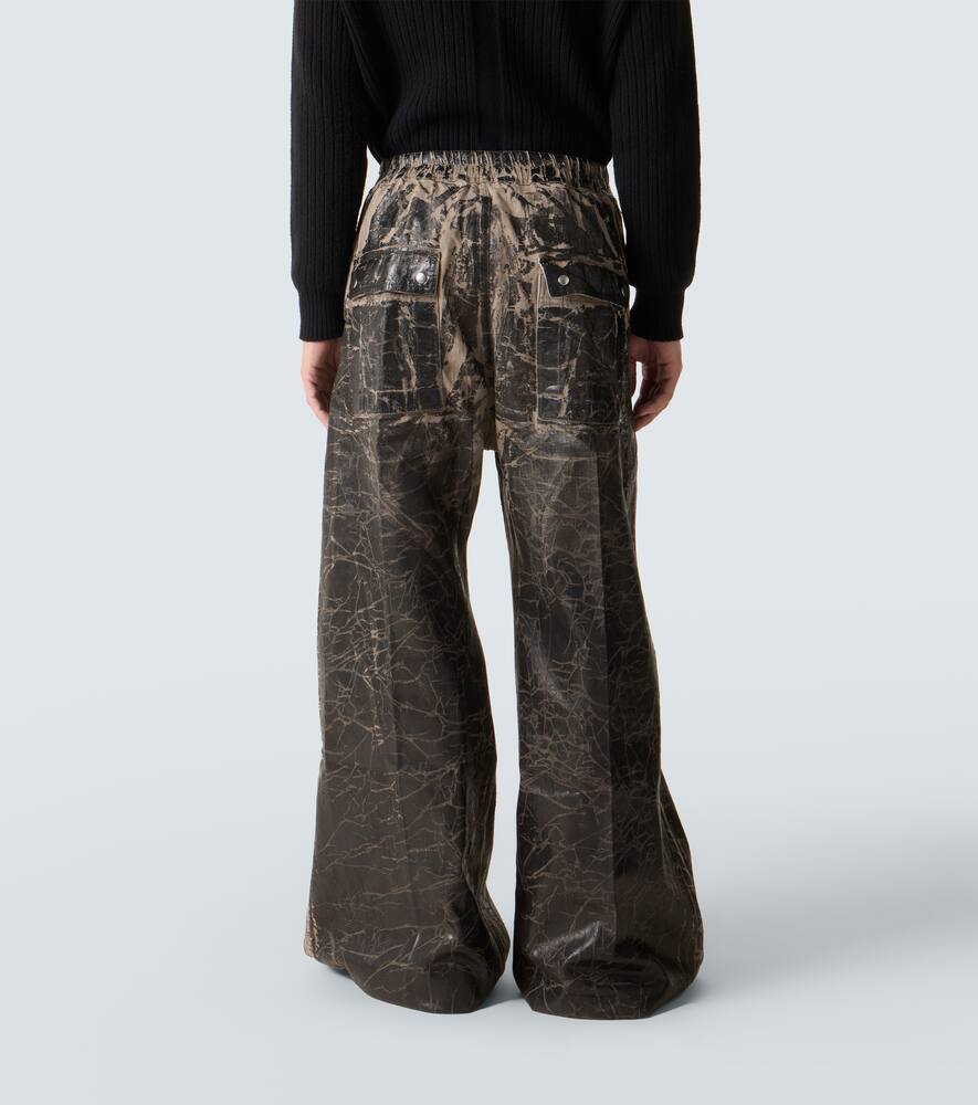 Широкие брюки drkshdw из покрытого хлопка Rick Owens, Black Washed Foil — фото 4