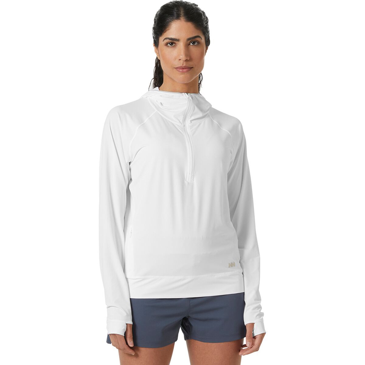 

Шине солен худи с молнией наполовину Helly Hansen, белый