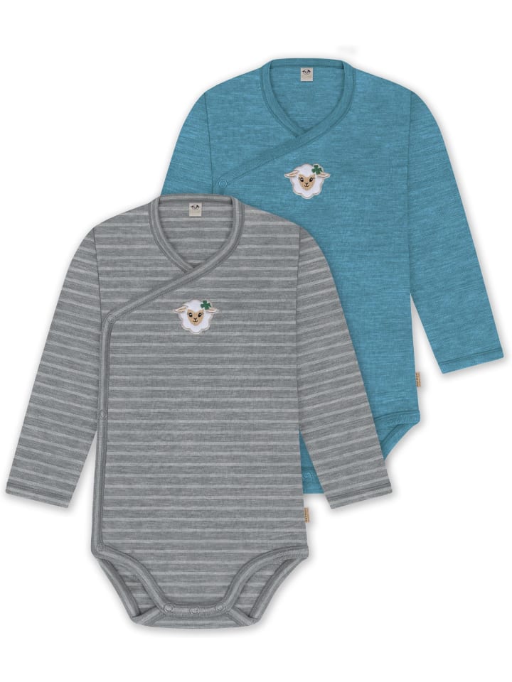 

Normani Outdoor Sports Комплект из 2 органических детских боди с длинными рукавами серо-голубого цвета