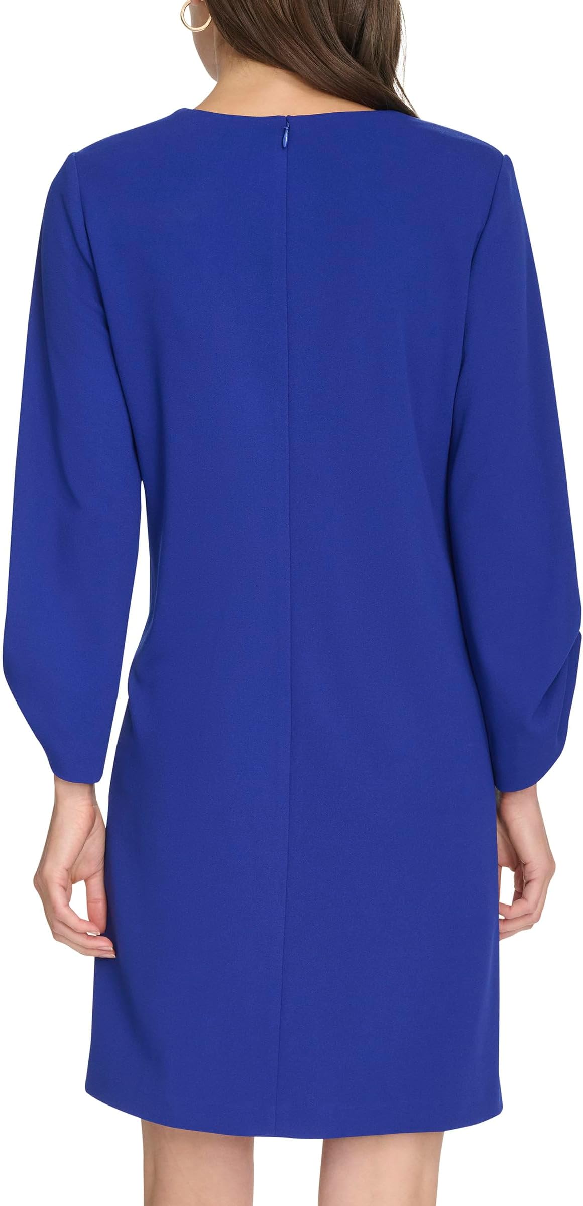 Платье Calvin Klein Scuba Crepe Keyhole Sleeve, цвет Ultramarine — фото 2