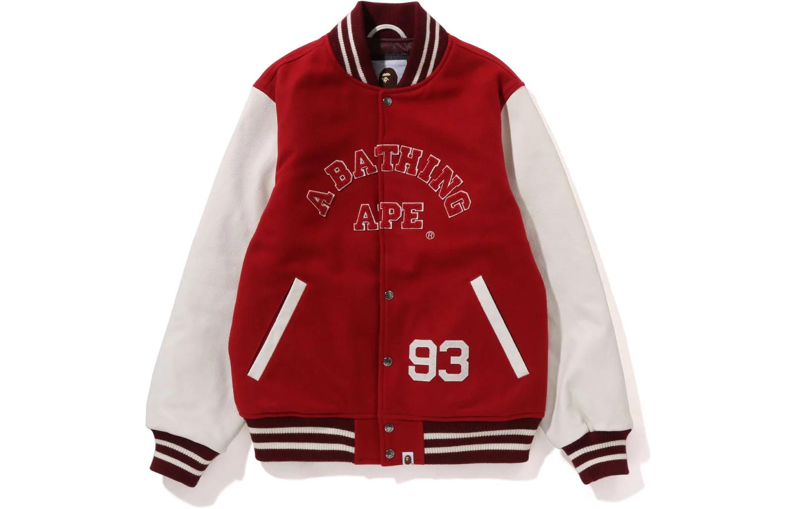 

Bape Giant Ape Head Varsity Jacket A BATHING APE, Синий Фиолетовый