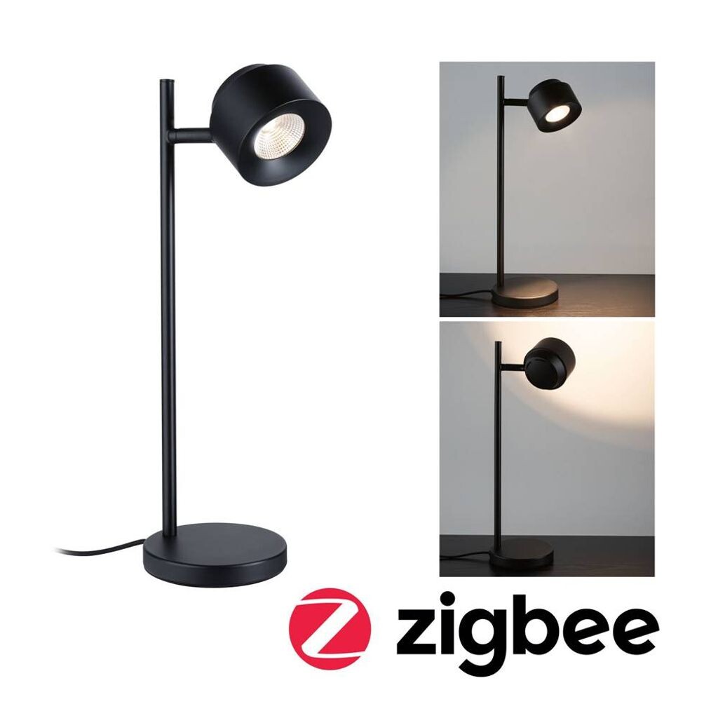 

Настольная лампа Puric Pane Smart Home Zigbee 2700K 400lm 4.5W Черный Paulmann