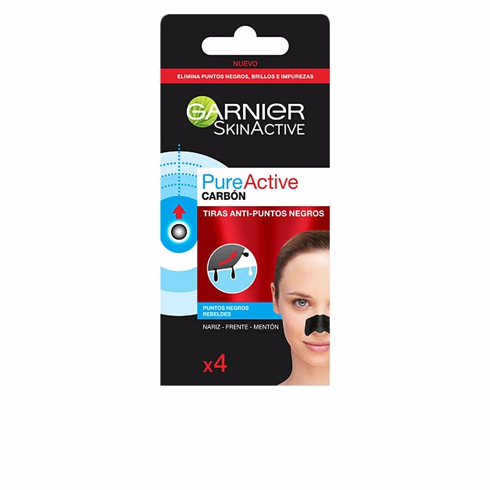 

Крем для лечения кожи лица Pure active carbon tiras anti-puntos negros Garnier, 4 шт