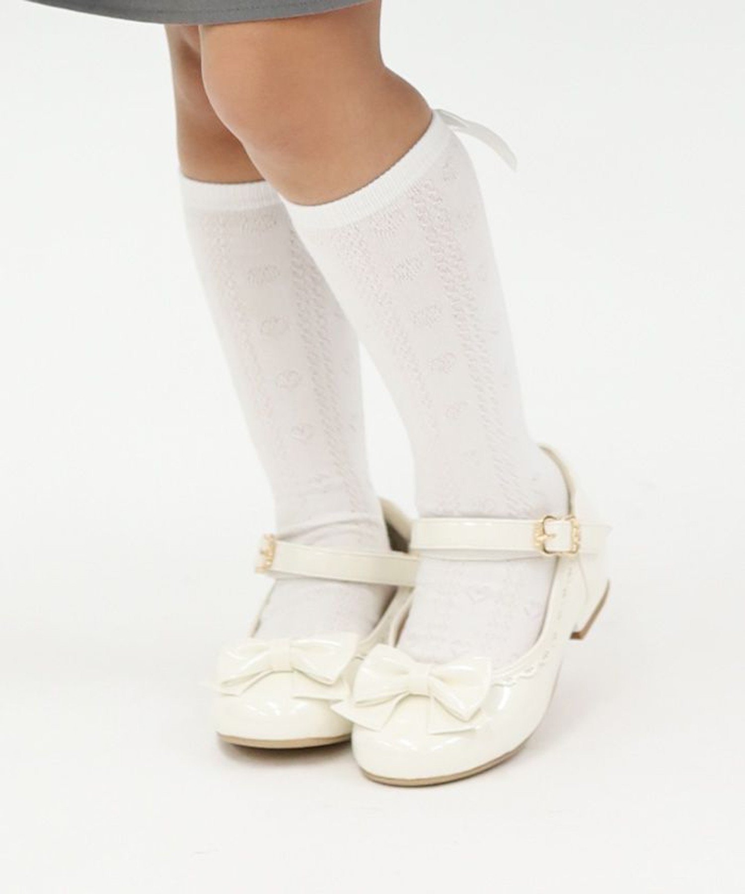 Высокие носки с лентой сзади Axes femme kids, White