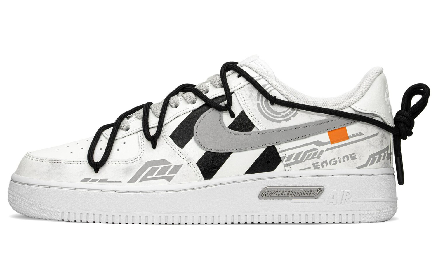

Кроссовки Nike Air Force 1 Skateboard Shoes Men Low-Top Black White Gray