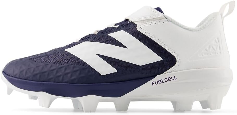 Бейсбольные кроссовки New Balance Men's FuelCell 4040 V8 с формованной подошвой, белый/синий — фото 2