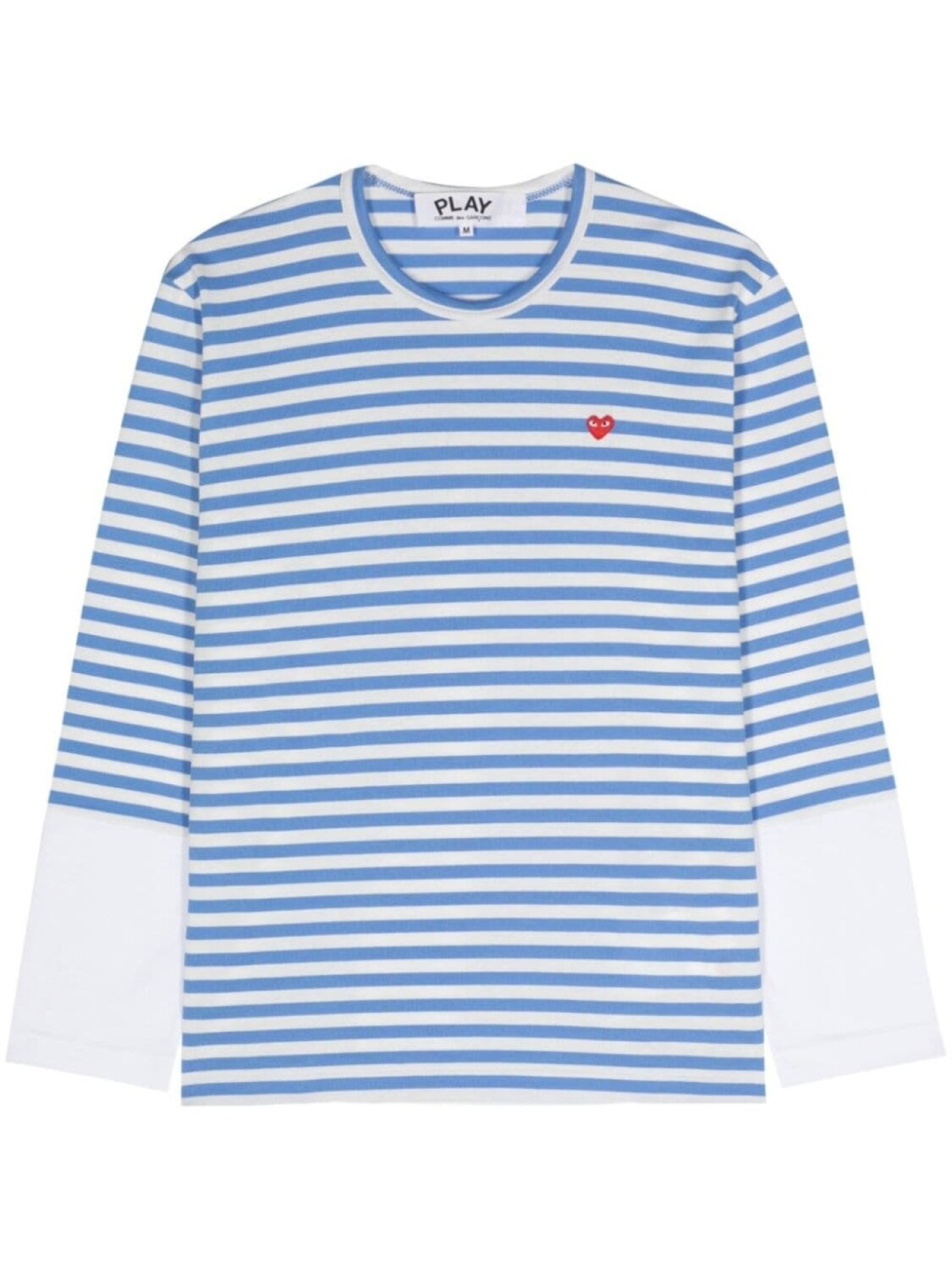 

Comme Des Garçons Play полосатая футболка с логотипом, синий