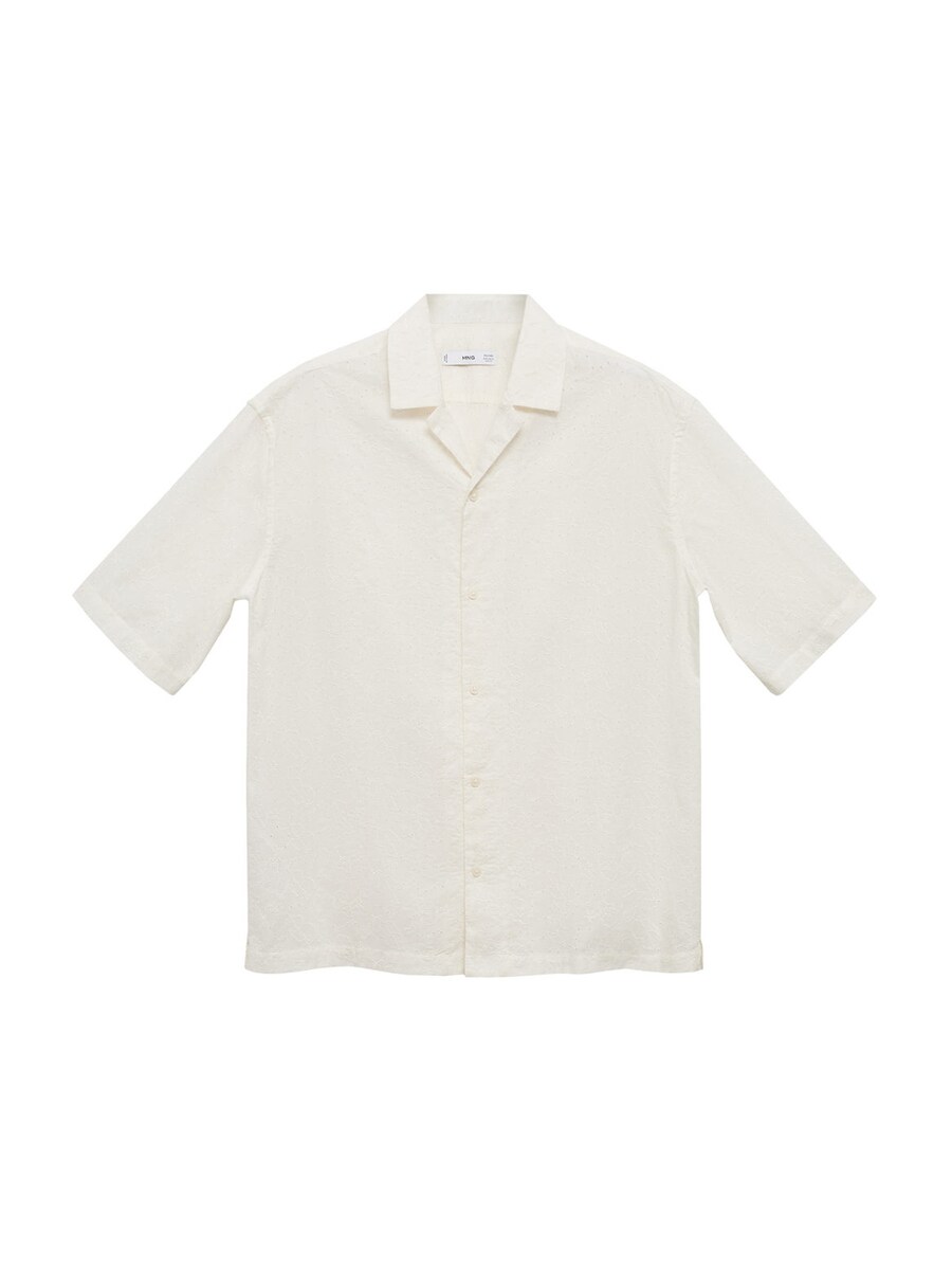

Повседневная рубашка MANGO MAN Comfort fit Button Up Shirt, экрю