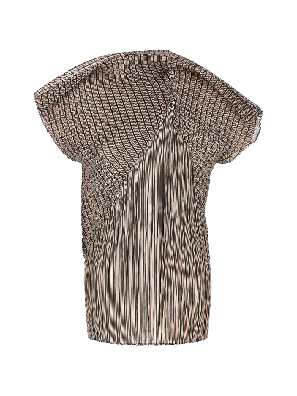 

Топ в полоску с плиссировкой Issey Miyake, бежевый