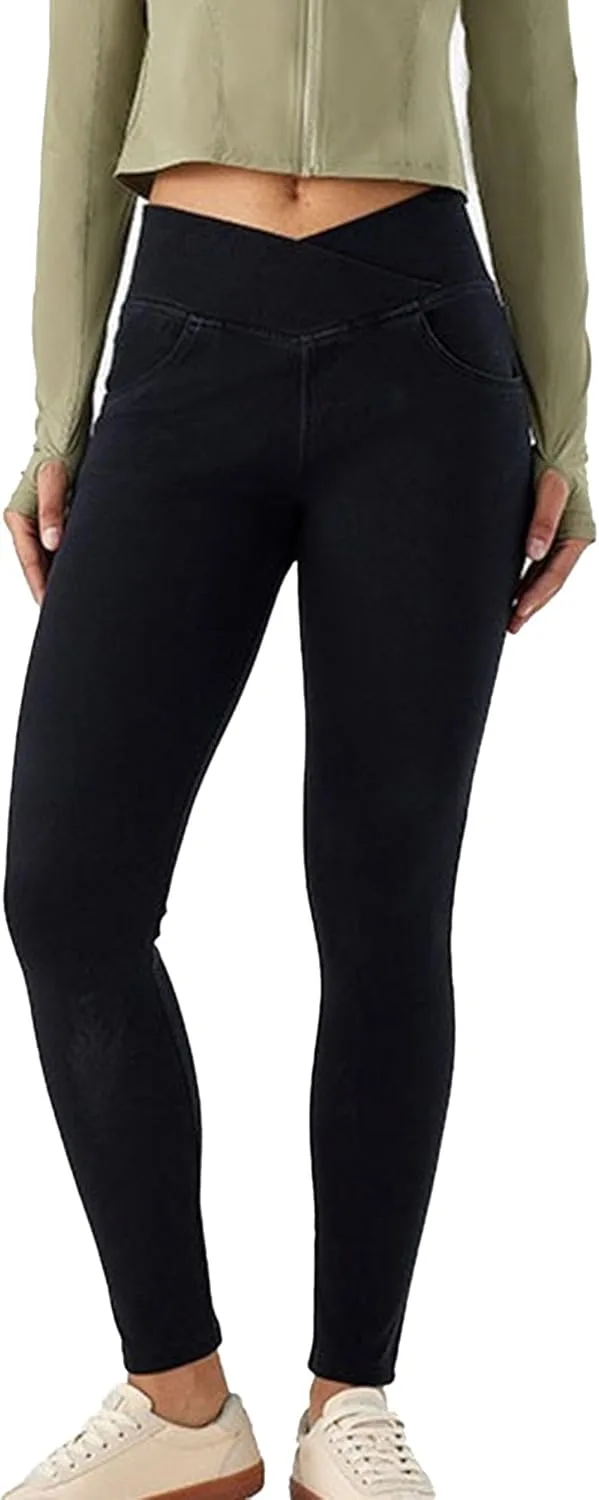 

Женские летние брюки Crossover Skinny с эффектом контроля живота и высокой посадкой RegaliaKun