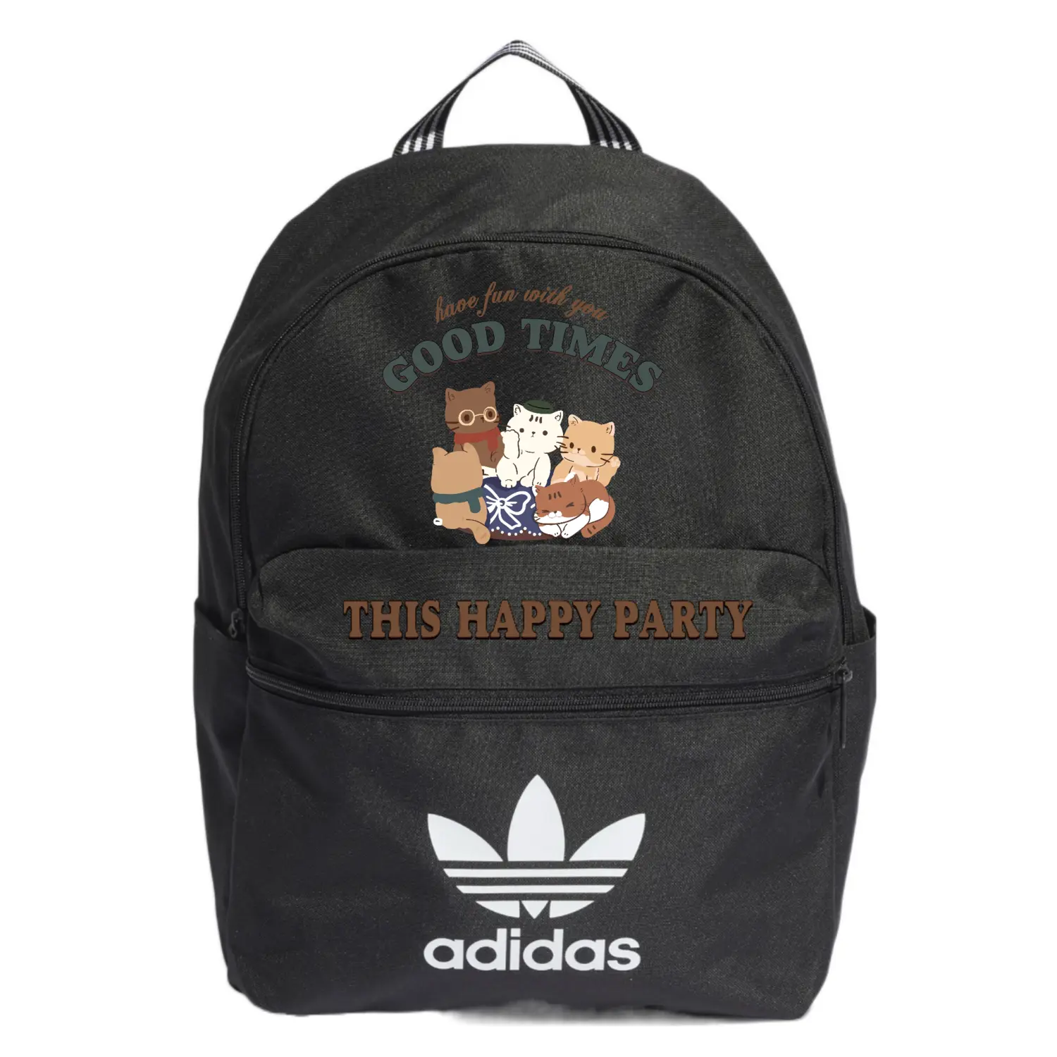 

Adidas Originals Полиэстеровый рюкзак обычный унисекс черный, Cat