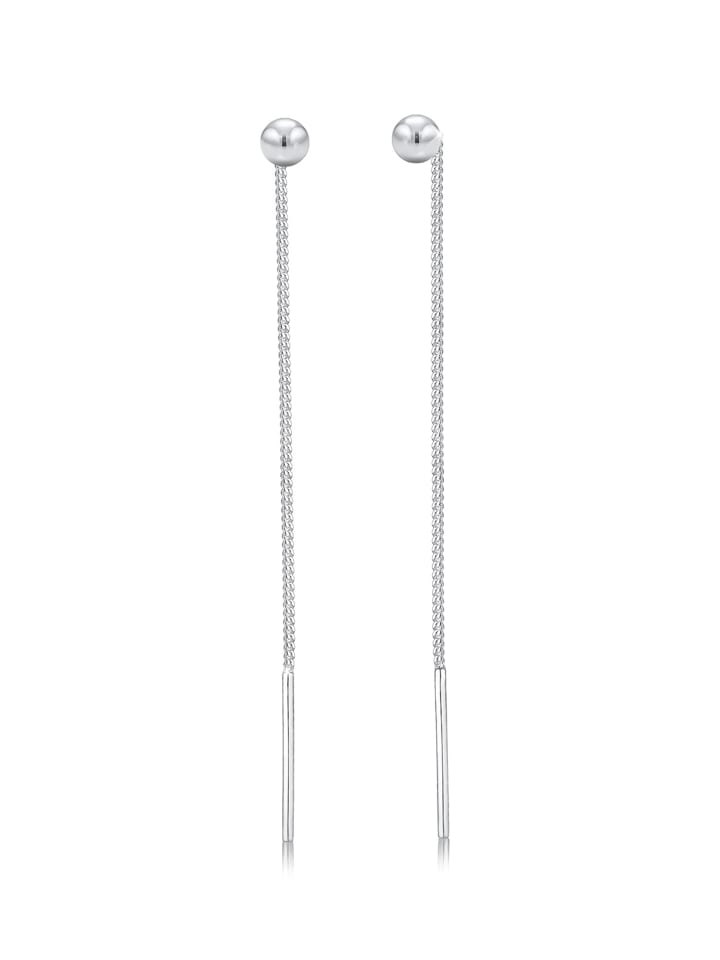 

Elli Серьги из серебра 925 пробы, геометрический узор, сфера в серебряной оправе