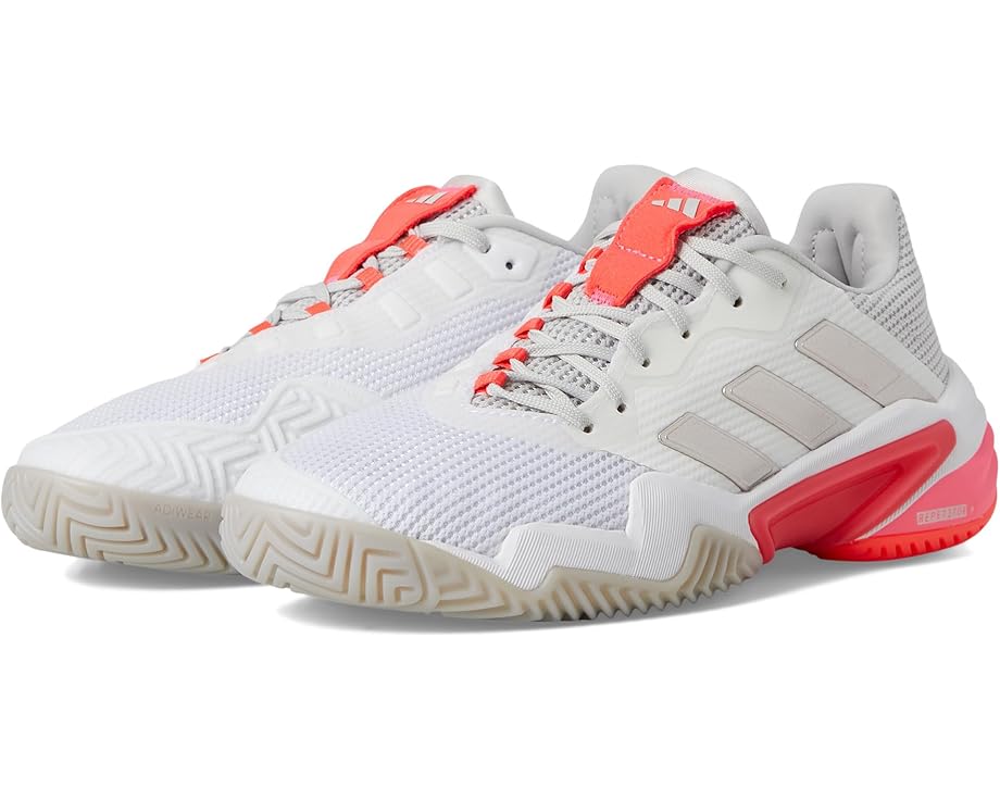 Кроссовки adidas Barricade 13 Tennis Shoes, цвет White/Iron Metallic/Lucid Red