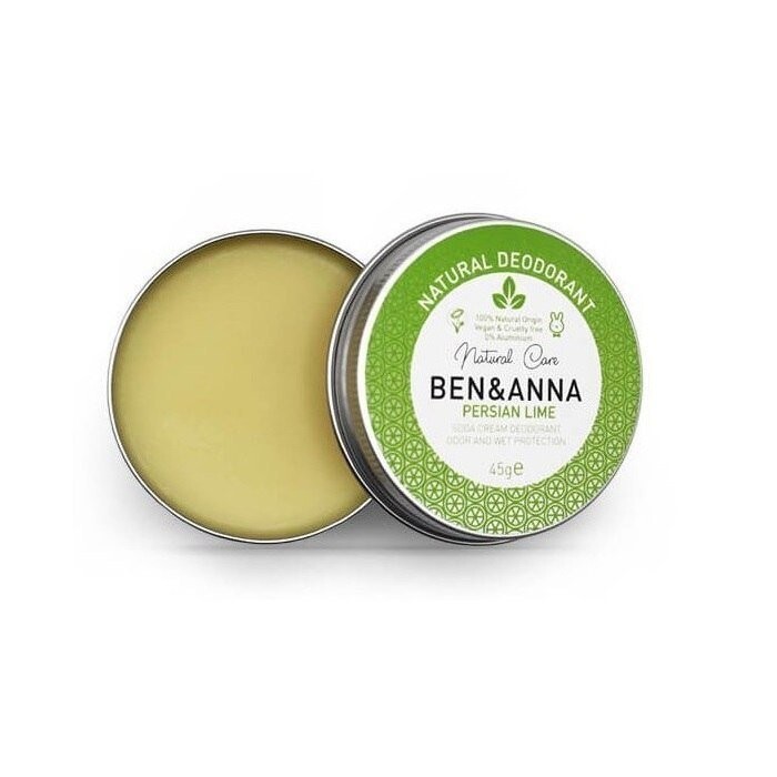 Ben&Anna, Natural Deodorant Натуральный кремовый дезодорант в алюминиевой банке Персидский лайм 45г — фото 2