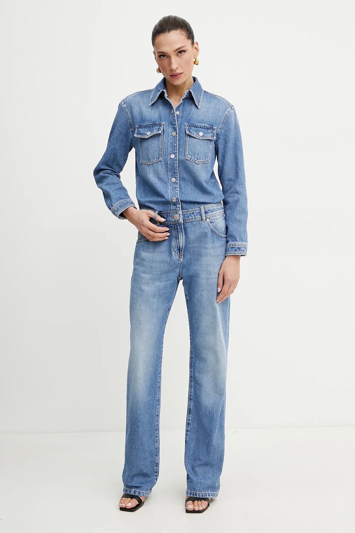 

Джинсовый комбинезон Pinko, синий