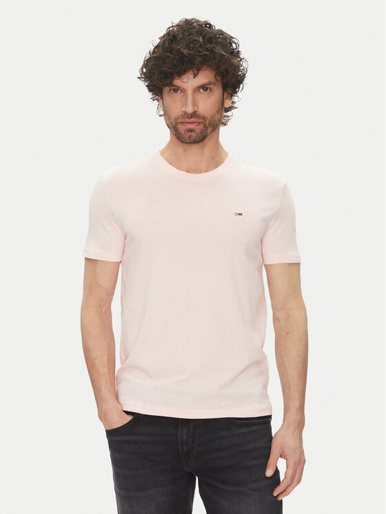 

Облегающая футболка DM0DM20363 Tommy Jeans, розовый