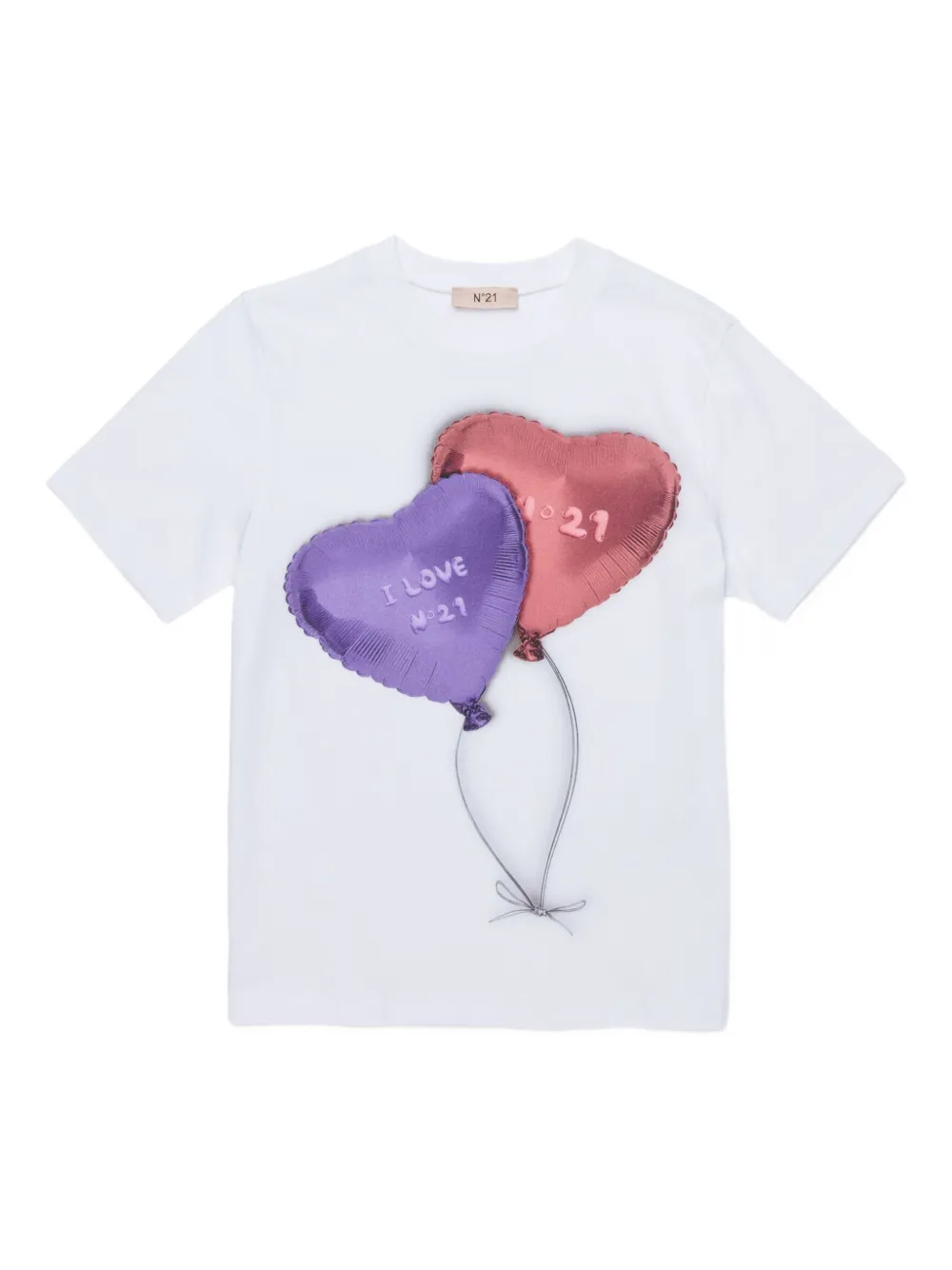 

Футболка с графичным принтом Nº21 Kids, белый