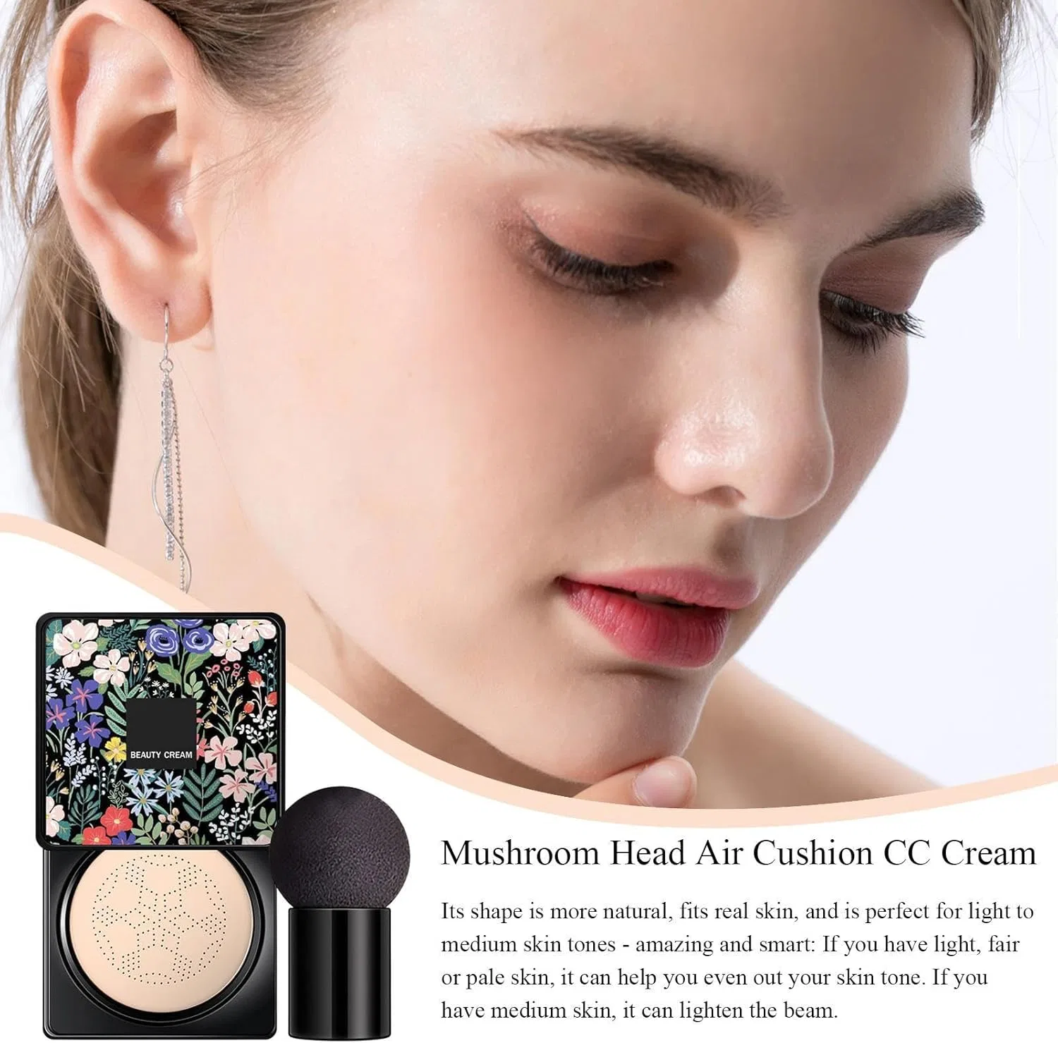 BB-крем Mushroom Head Air Cushion, увлажняющий, Generic, 1 шт., слоновая кость — фото 4