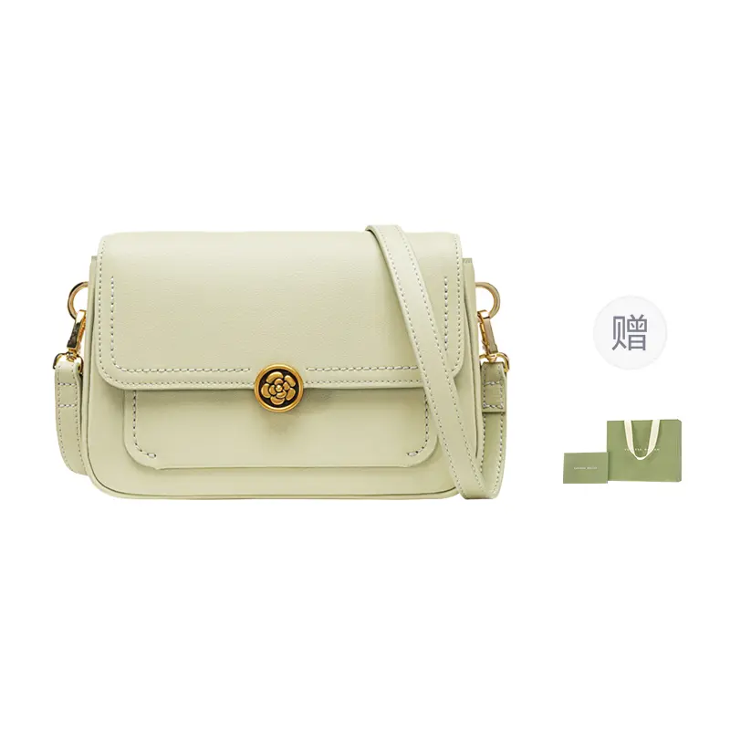 

Настоящая кожаная сумка через плечо, женская сумка-кроссбоди кремово-зеленая VANESSA HOGAN