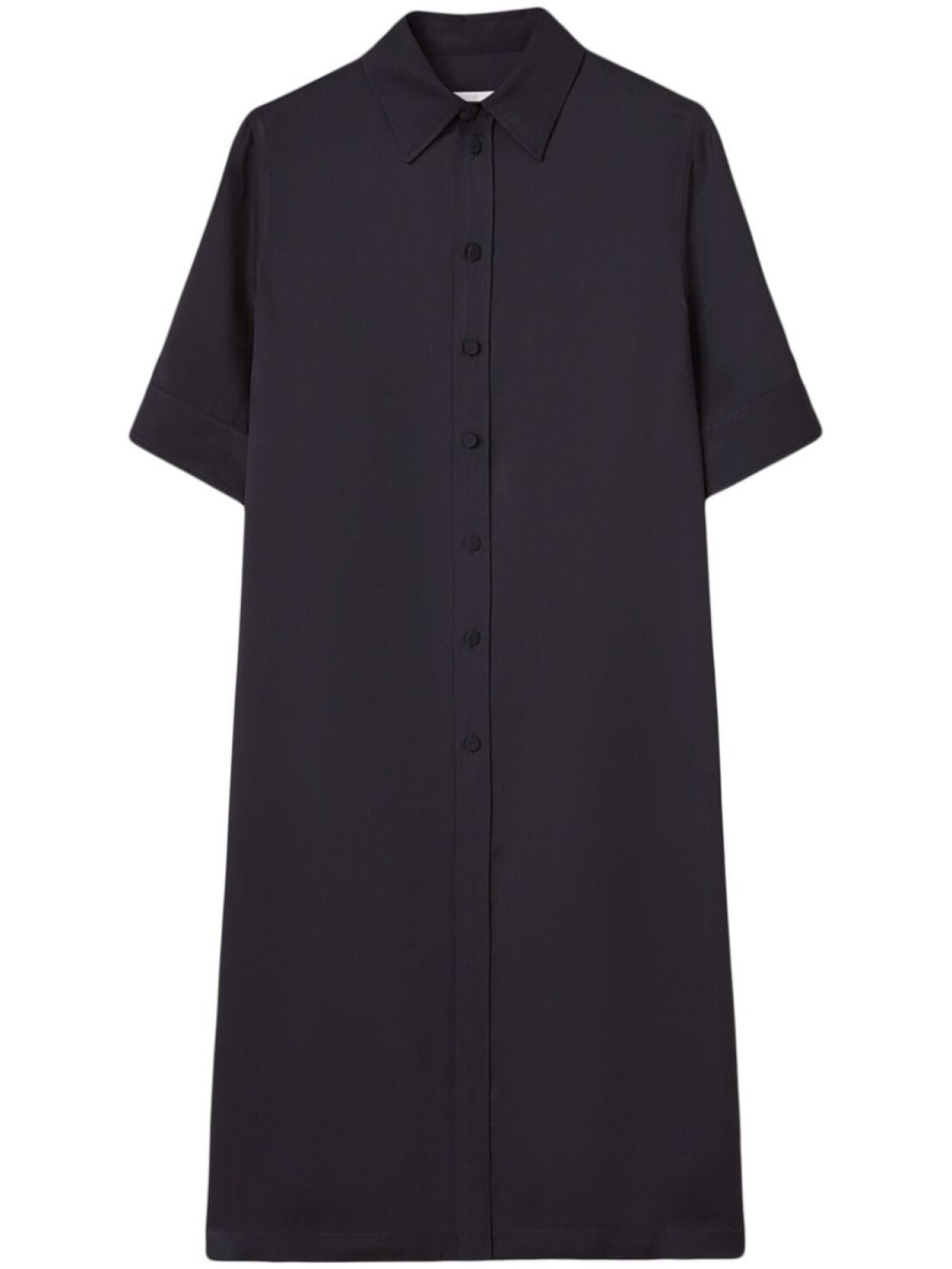 

Jil Sander платье-рубашка длины миди с короткими рукавами, синий