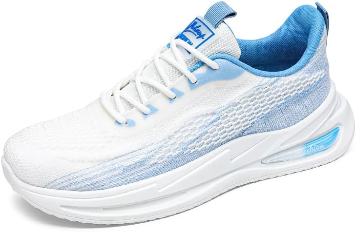 

Мужские кроссовки для бега Легкие Дышащие Обувь для ходьбы Нескользящие Спортивные кроссовки для тренажерного зала Сетчатые Кроссовки для тренировок Повседневная спортивная обувь для мужчин Generic, белый/синий