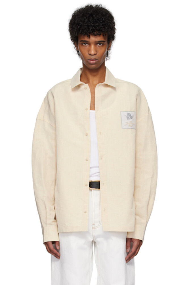 

Рубашка 'La chemise atelier' бежевого цвета JACQUEMUS