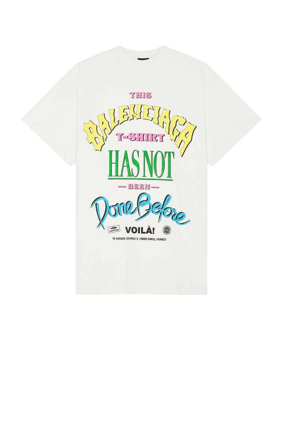 

Футболка оверсайз Balenciaga, цвет Dirty White