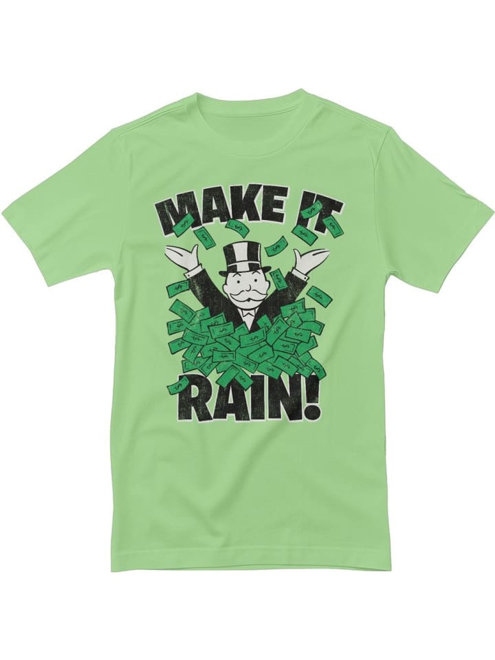 

Футболка Monopoly Make It Rain T-Shirt зеленого цвета Monopoly, Зеленый, Футболка Monopoly Make It Rain T-Shirt зеленого цвета Monopoly
