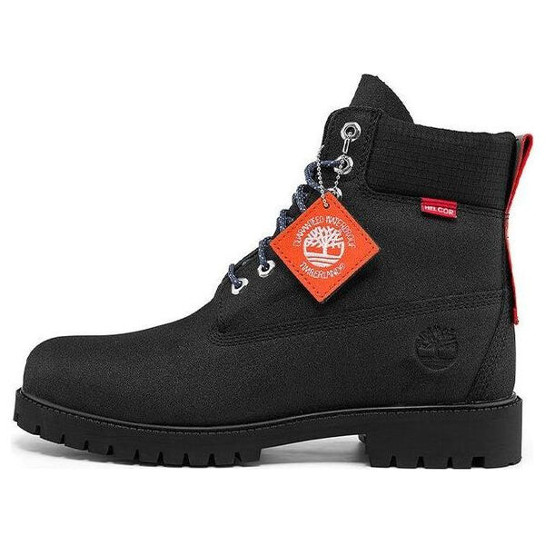 

Кроссовки heritage 6 inch waterproof wide fit boots 'black helcor with orange' Timberland, черный