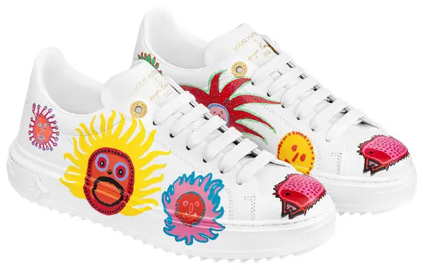Кроссовки x yk academy time out sneakers 'white with icons' Louis Vuitton, белый — фото 2