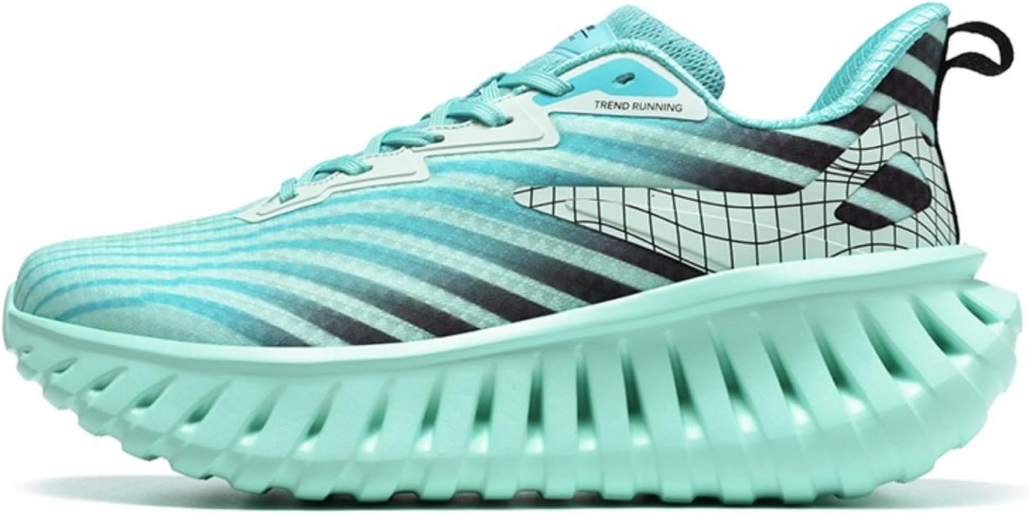 

Дышащие кроссовки с сеткой и шнуровкой для бега по дорогам для мужчин, легкие, с нескользящей подошвой, массивной платформой, повседневные, для улицы, трейла, спортзала, фитнеса, ходьбы и тренировок Netehadi, синий