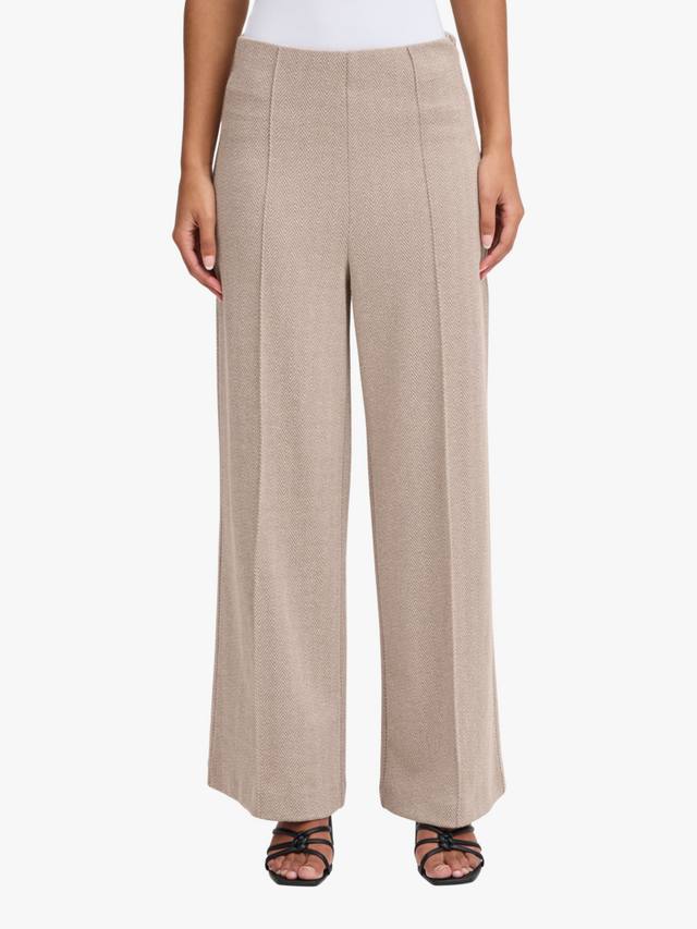 

Брюки Kate Herringbone Jacquard с широкими штанинами ICHI, Fungi/Almond Milk