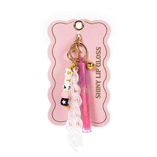 

Блестящий блеск для губ в виде брелока-брелока, розовый блеск для губ TRI-COASTAL