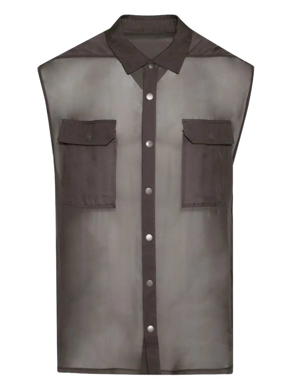 

Прозрачная рубашка без рукавов Rick Owens, серый