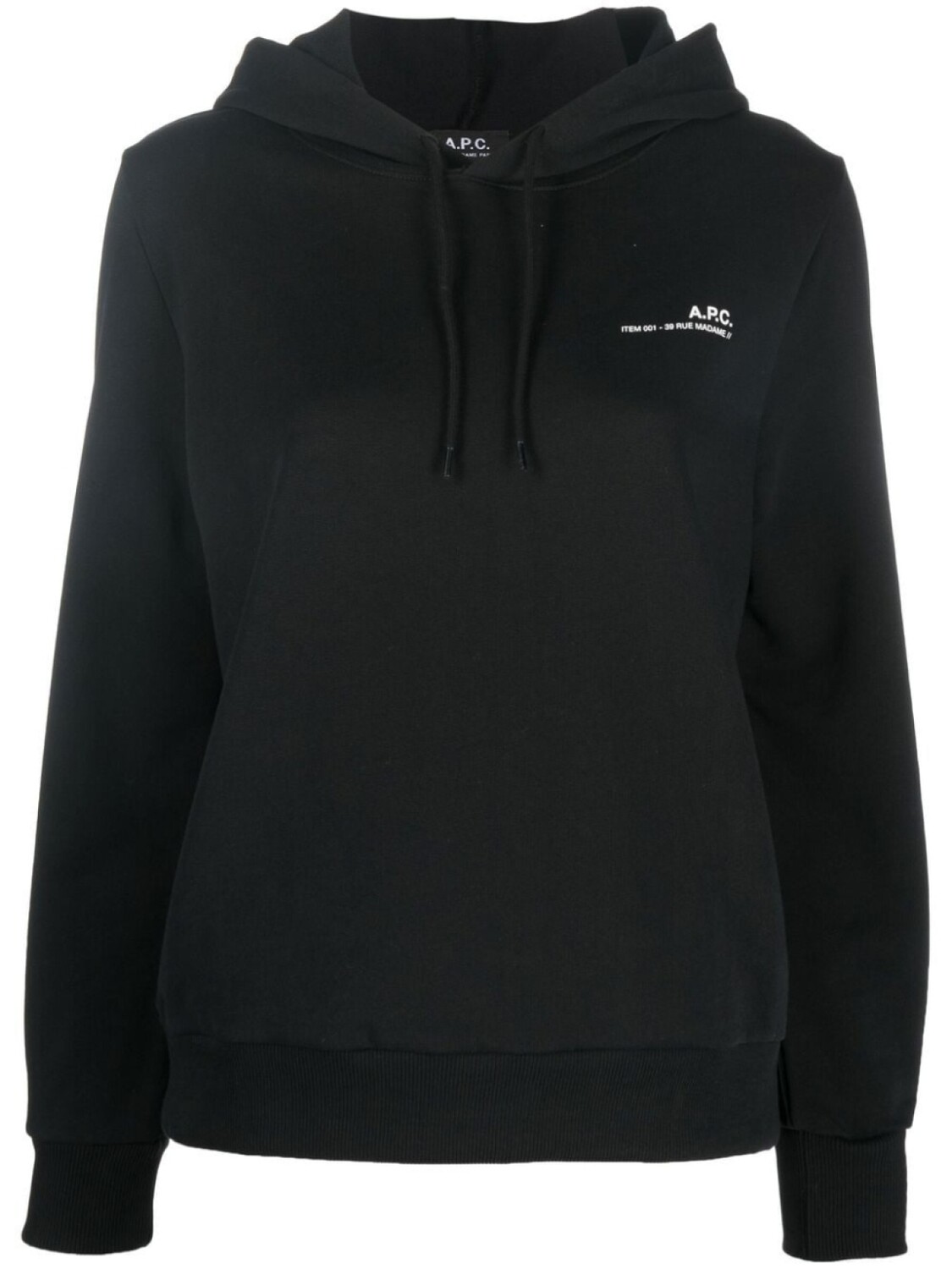 

A.P.C. худи с кулиской и логотипом, черный