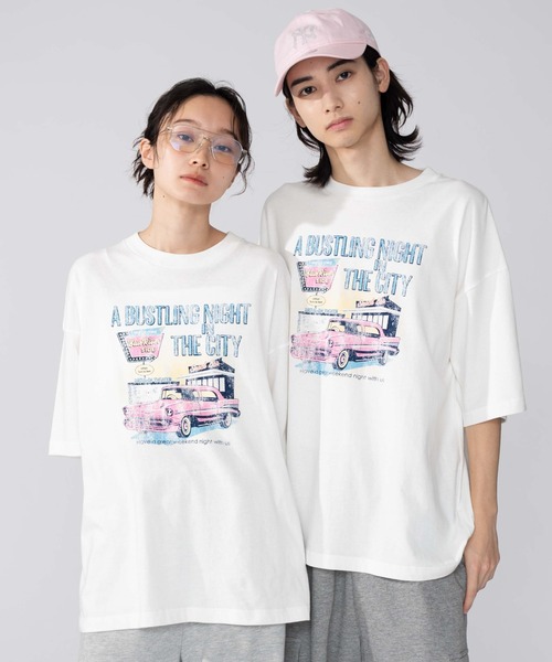 

Футболка с графическим принтом WEGO, разноцветная