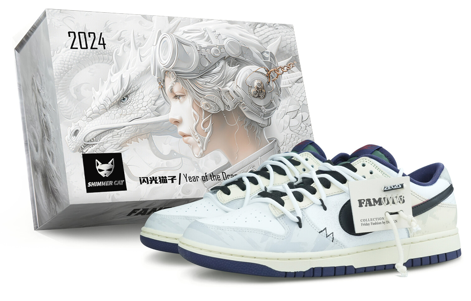 

Кроссовки Nike Dunk Skateboarding Shoes Men Low-top Beige/grey/white, серый