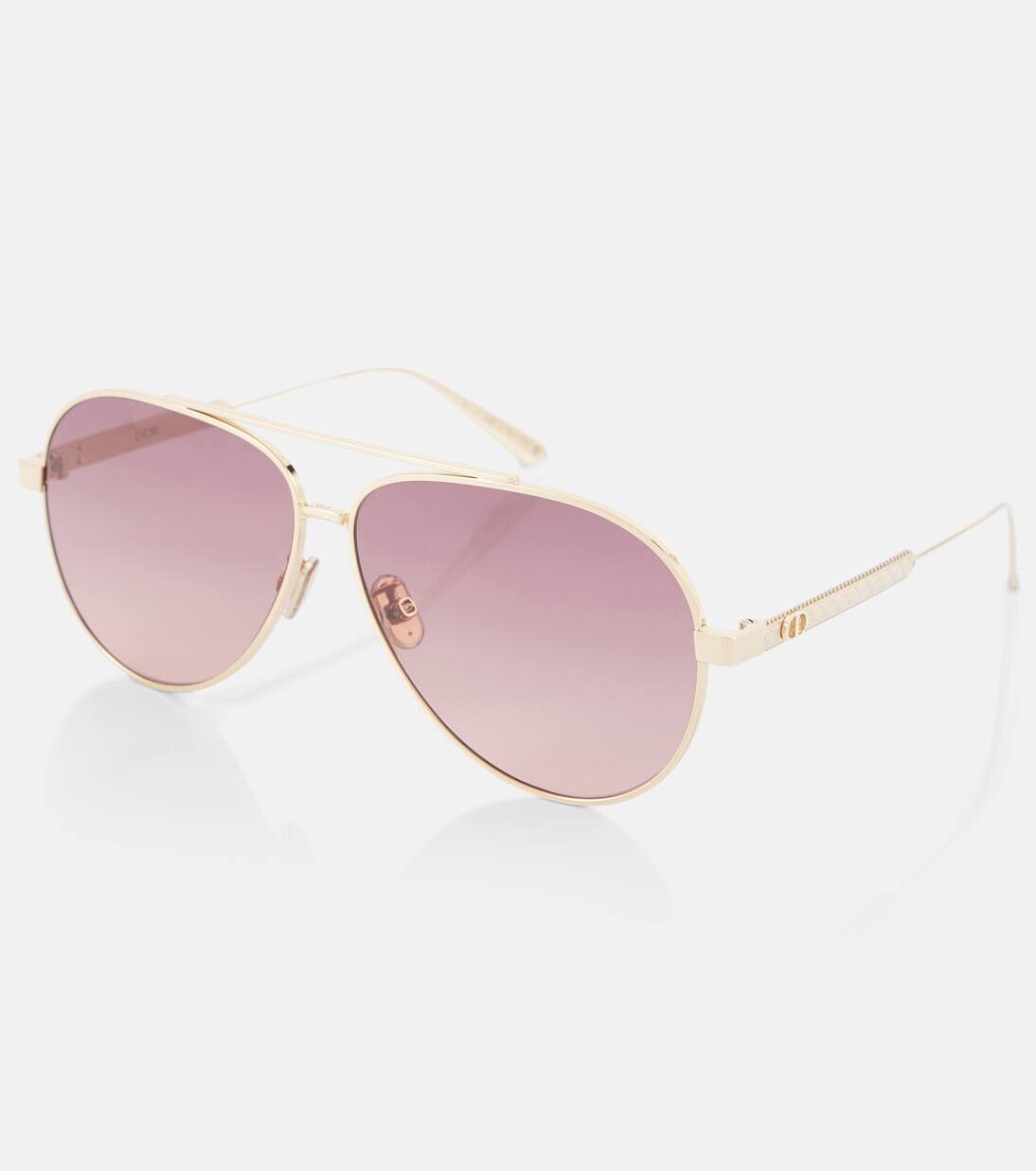 Солнцезащитные очки-авиаторы DiorCannage A1U Dior Eyewear, цвет shiny gold dh/gradient roviex — фото 4