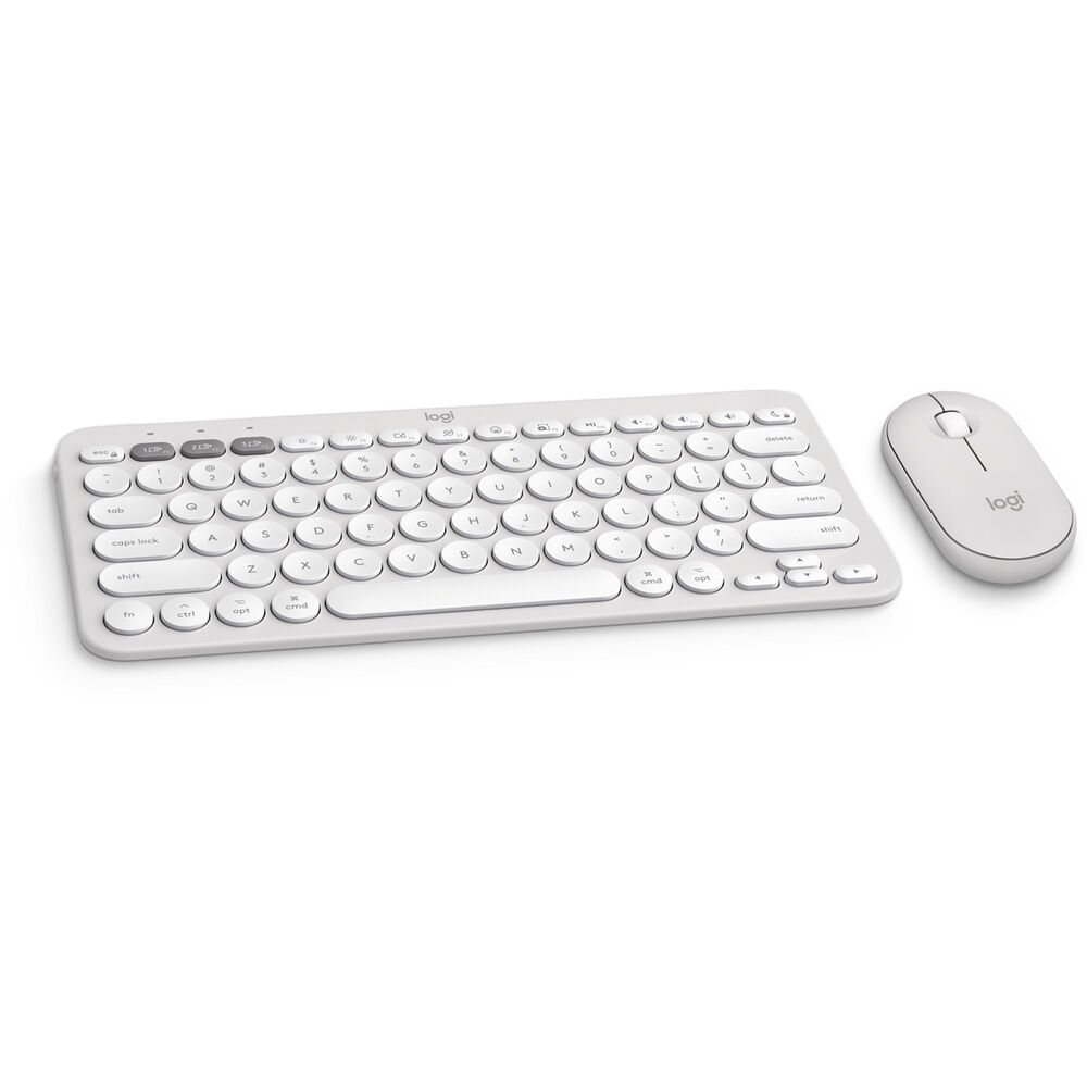 

Беспроводная клавиатура и мышь Logitech Pebble 2 для Mac (тональный белый)