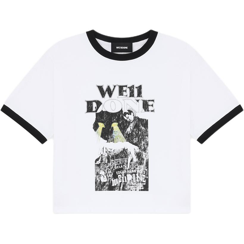 

Футболка из хлопка с принтом WE11DONE, белый