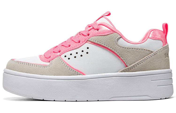 

Скейтерские кеды Street Series Low Top для подростков бело-коричнево-розовые Skechers