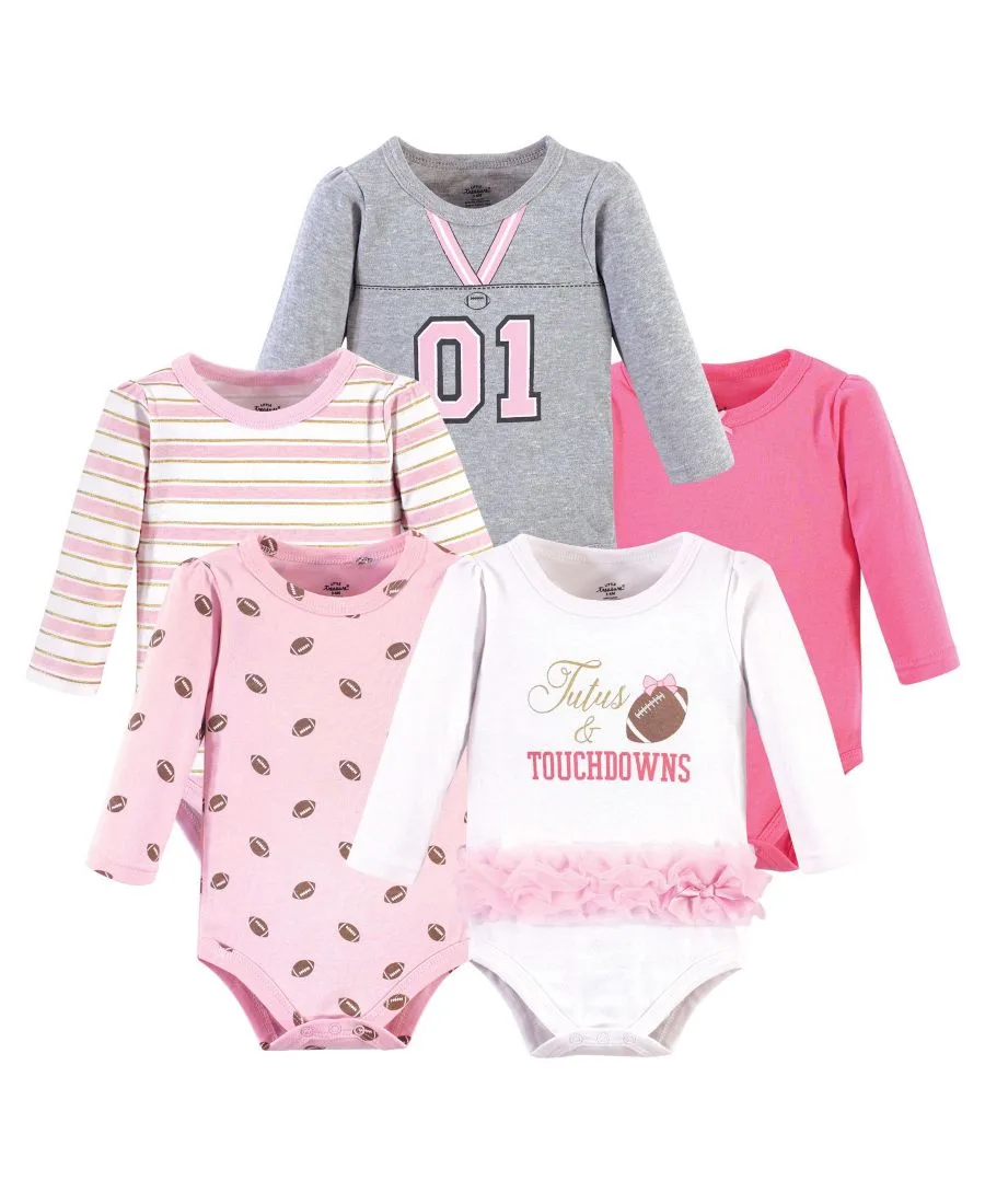 Набор из 5 боди с длинными рукавами Treasure Little Treasure, Tutus Touchdowns