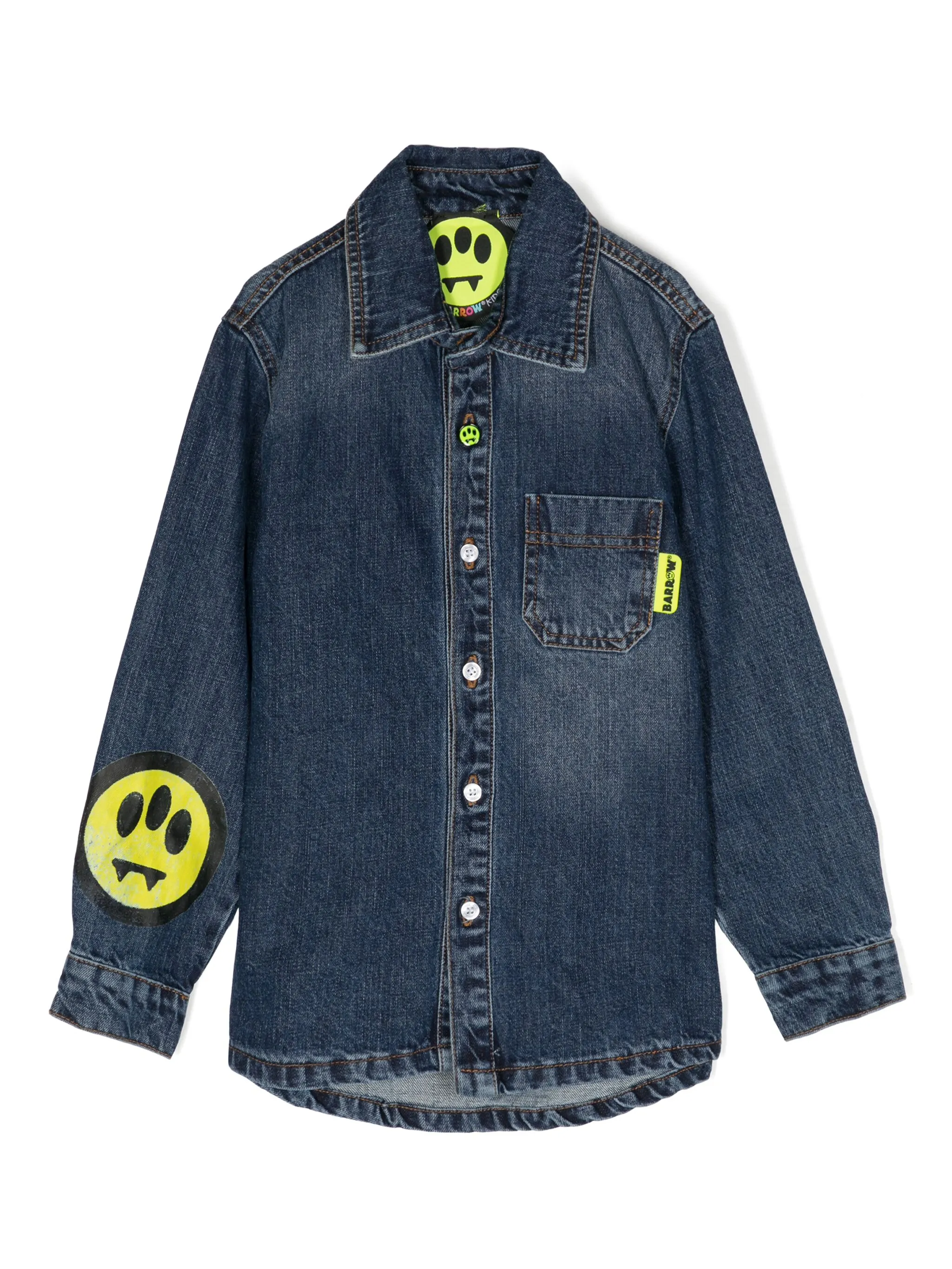 

Джинсовая куртка с логотипом Barrow Kids, синий