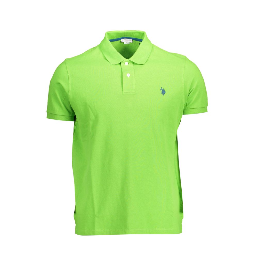 

Зеленая хлопковая рубашка-поло U.S. Polo Assn., зеленый