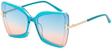 

Солнцезащитные очки большого размера 2027 года для женщин, винтажные квадратные солнцезащитные очки для женщин, модные очки с защитой от УФ-излучения UV400 MTZJH, C6 Blue