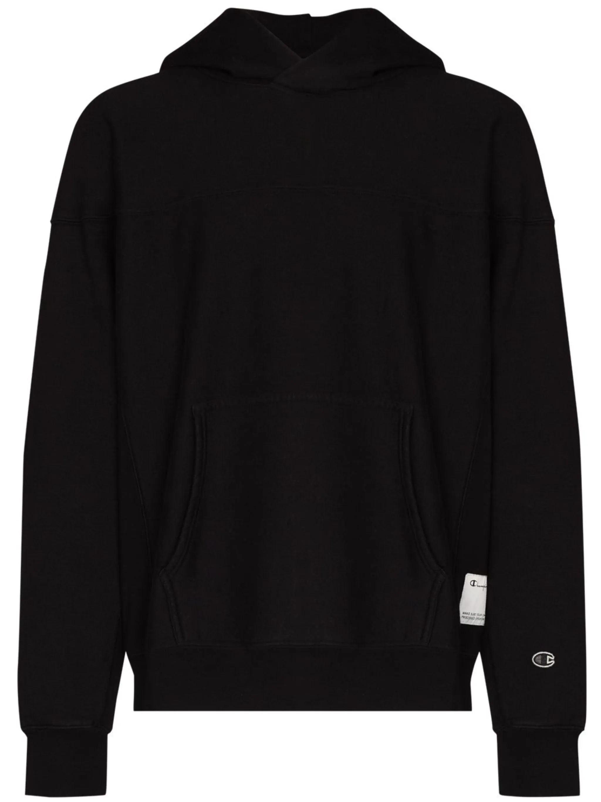 

Худи с нашивкой-логотипом Champion, черный