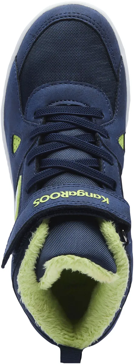 Кроссовки KangaROOS "Kalley II EV", с застежкой-липучкой и теплой подкладкой, цвет Navy-Lime — фото 4