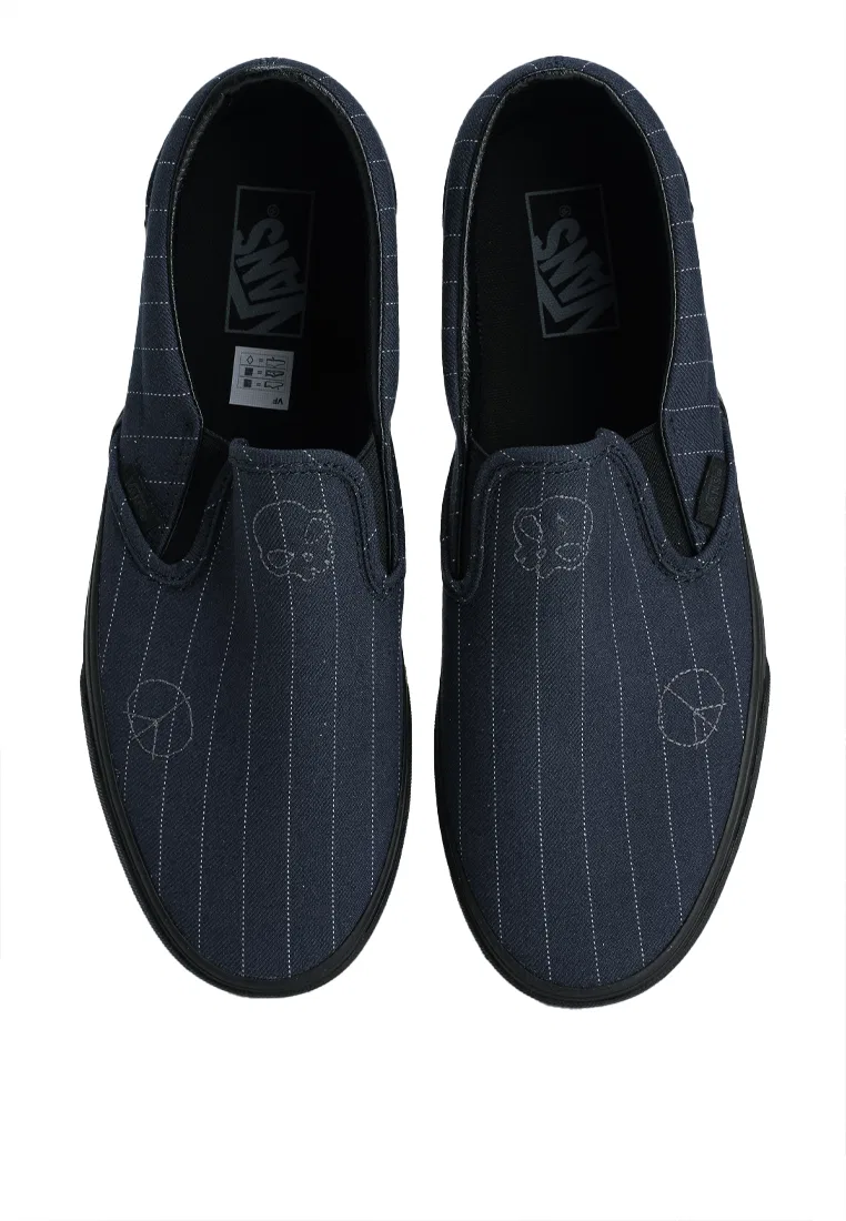 Туфли-слипоны, классические, Vans, черный/темно-синий — фото 4